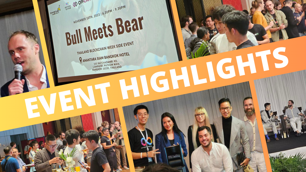 Attendees engaged in a panel discussion at the 'Bull Meets Bear' event during Thailand Blockchain Week.