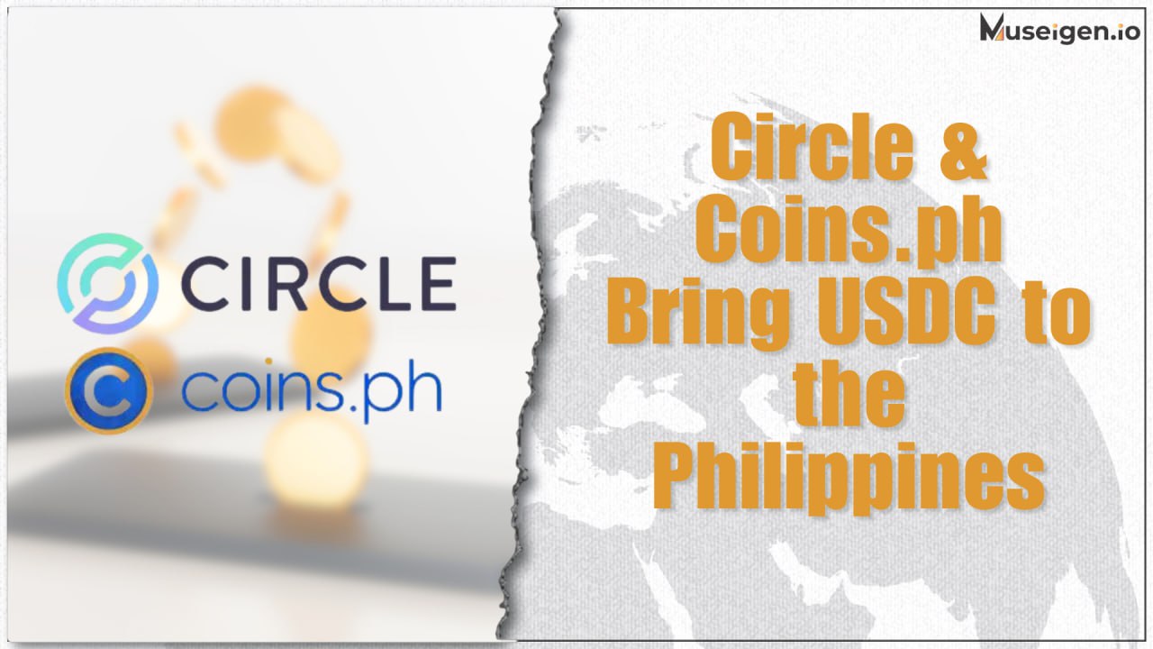 Illustration of Circle and Coins.ph partnership, highlighting the integration of USDC in the Philippines’ remittance sector.