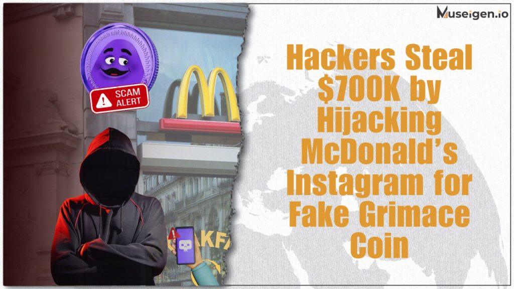 McDonald’s Instagram bio altered by hackers to flaunt their $700K crypto scam.