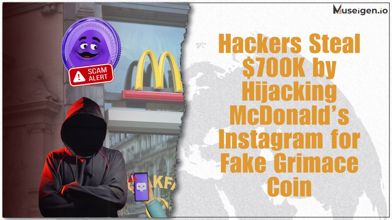 McDonald’s Instagram bio altered by hackers to flaunt their $700K crypto scam.