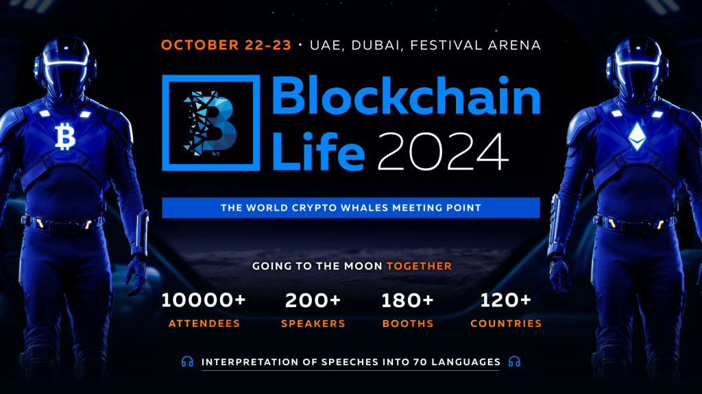 Blockchain Life 2024 forum in Dubai, gathering crypto market leaders ahead of the 2025 Bull Run.