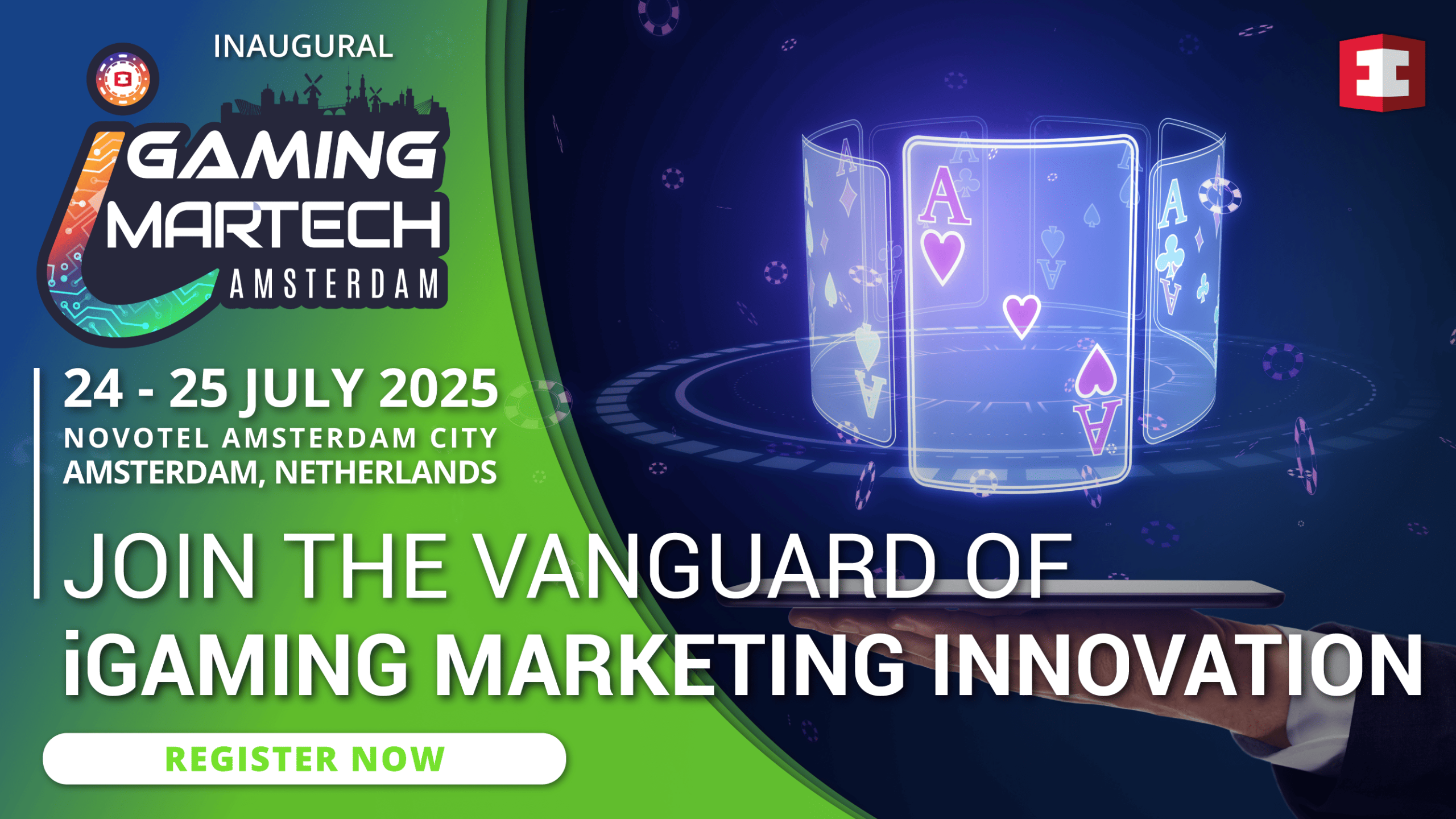 C-level speakers and global iGaming marketers gather at iGaming MarTech Amsterdam 2025, hosted at Novotel Amsterdam City.